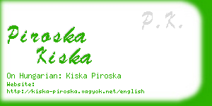 piroska kiska business card